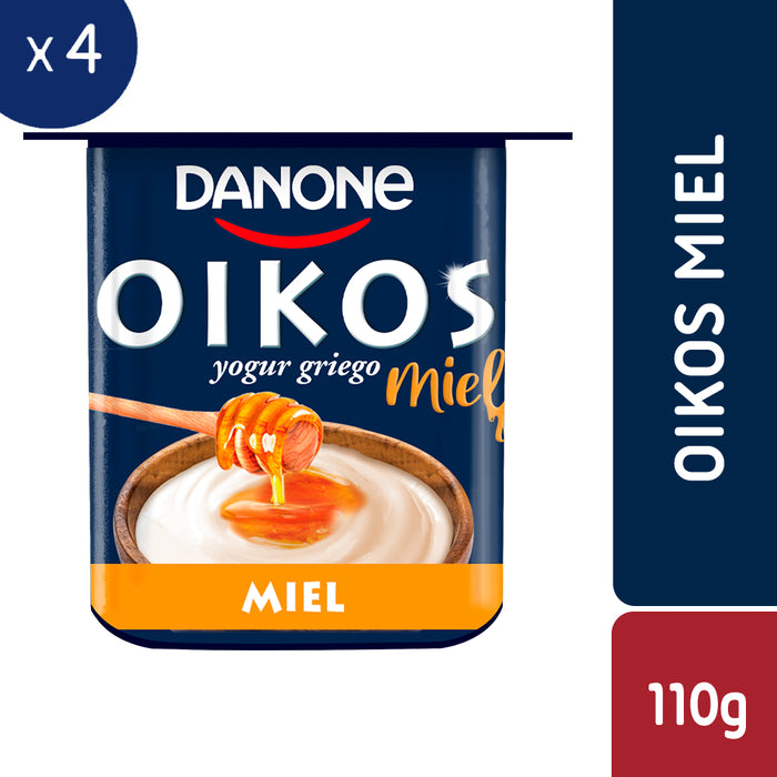 Yogur Griego Miel Oikos 4x110g