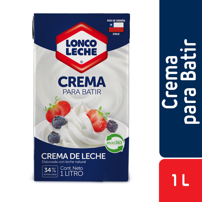 Crema de Leche Para Batir Loncoleche 1L