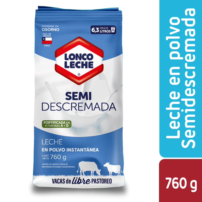 Leche en Polvo Semi Descremada Loncoleche 760g