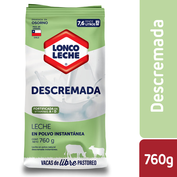 Leche en Polvo Descremada Loncoleche 760g
