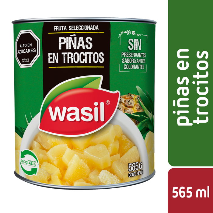 Piñas en Trocitos Wasil 565g
