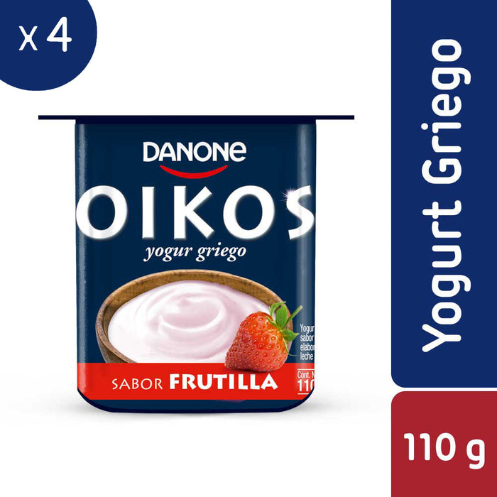 Yogur Griego Frutilla Oikos 4x110g