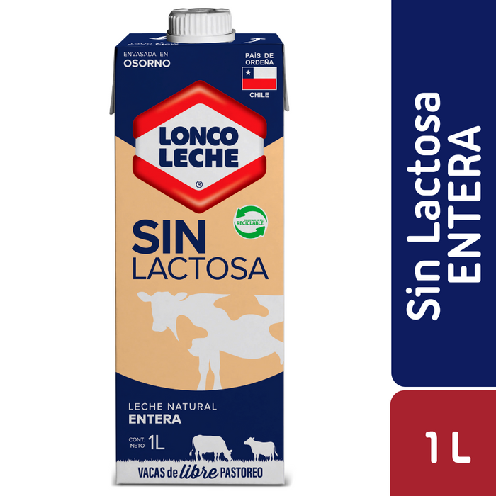 Leche Entera Sin Lactosa Loncoleche 1L