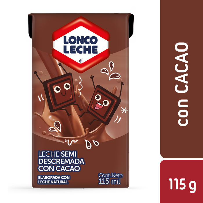 Leche Semidescremada Chocolate Loncoleche 6x115ml
