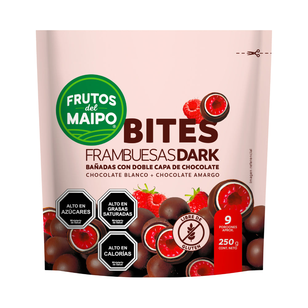 Bites Frambuesas Dark Frutos del Maipo 250g
