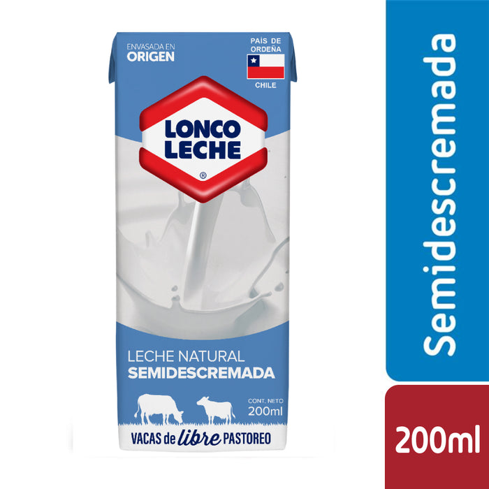 Leche Semidescremada Loncoleche 6x200ml
