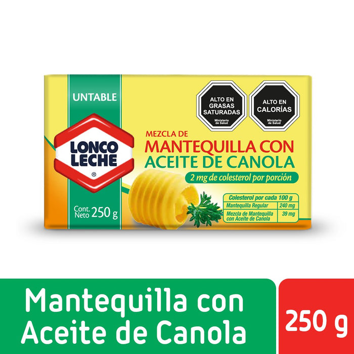 Mantequilla con Aceite de Canola Loncoleche 250g