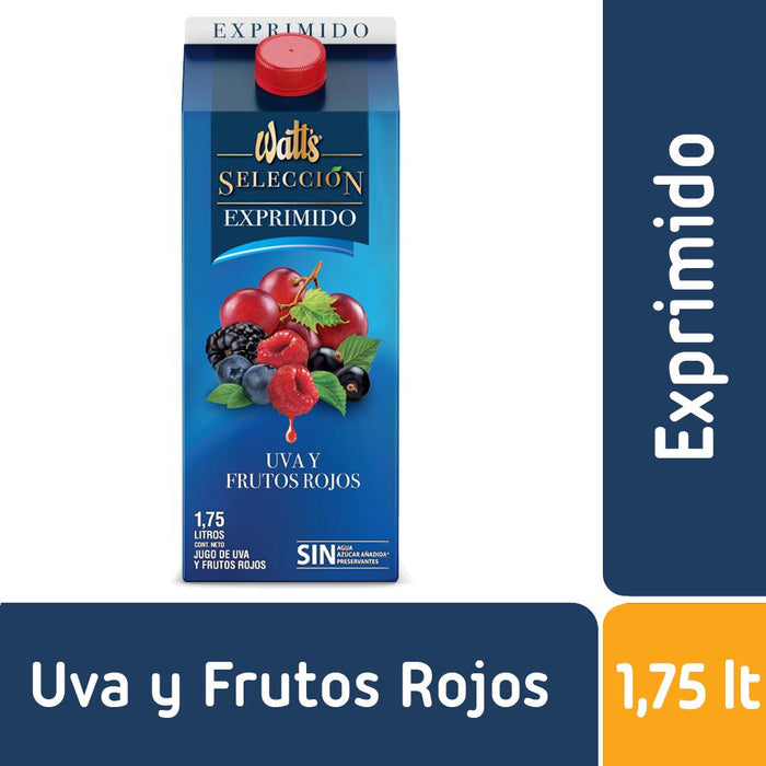 Jugo Exprimido de Uva y Frutos Rojos Watt's 1,75L