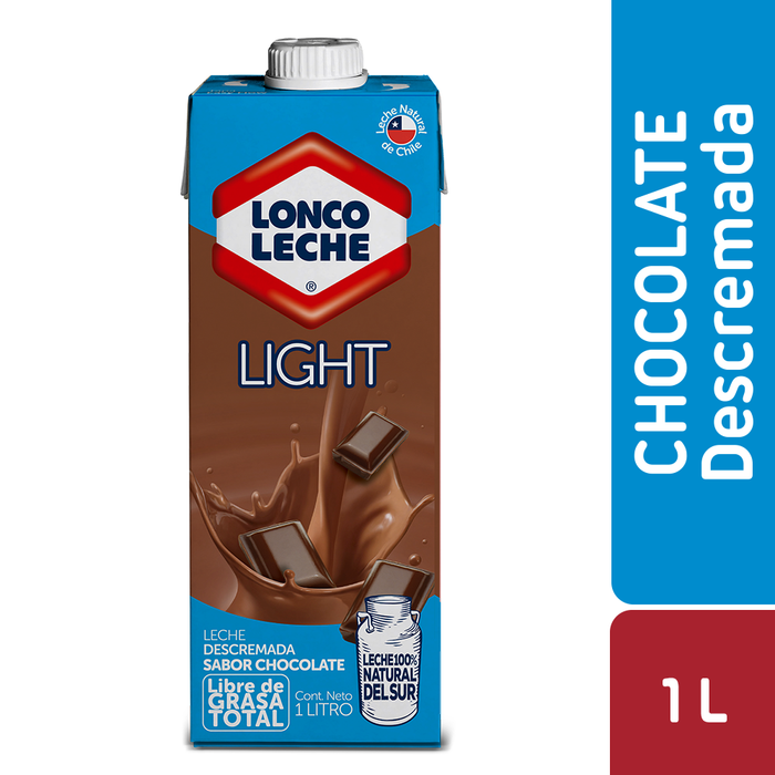 Leche Descremada Light Chocolate Loncoleche 1L