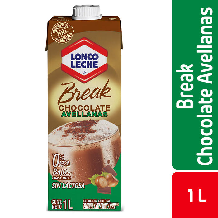 Leche Break Chocolate Avellana Loncoleche 1L