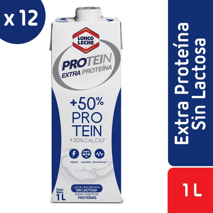 Leche Protein Milk Sin Lactosa Loncoleche 12x1L