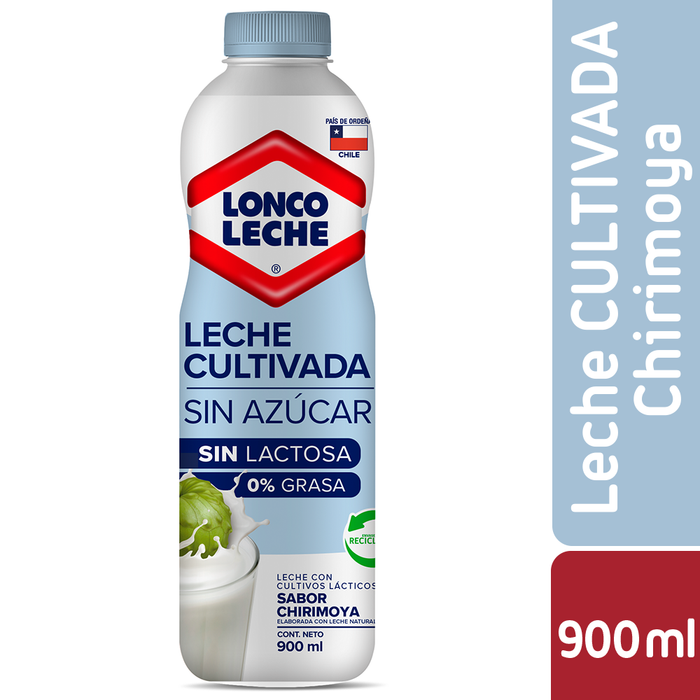 Leche Cultivada Sin Azúcar Chirimoya Loncoleche 900ml