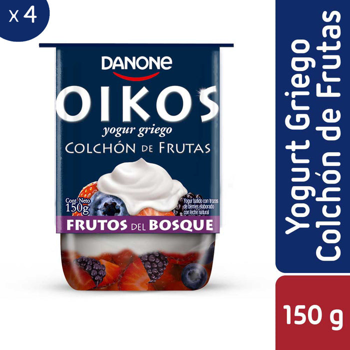 Yogur Griego Colchón Frutos del Bosque Oikos 4x150g