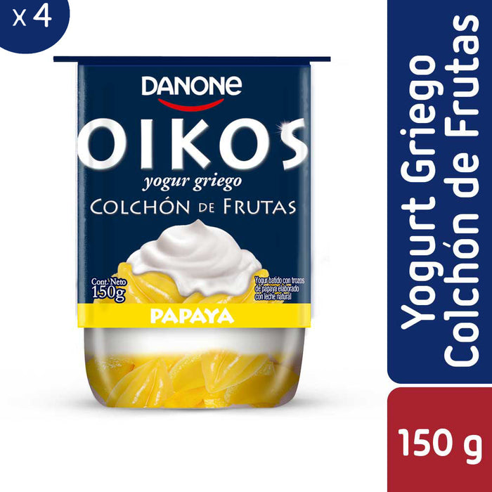 Yogur Griego Colchón Papaya Oikos 4x150g