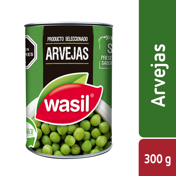 Arvejas en Tarro Wasil 300g