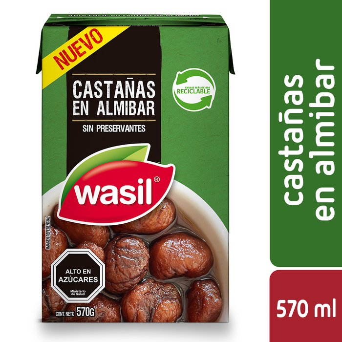 Castañas en Almibar Wasil 570g