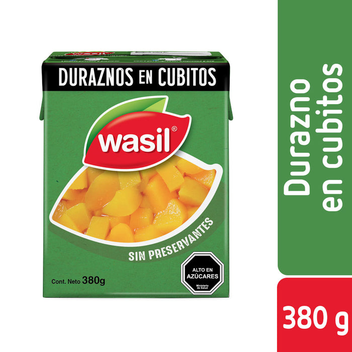 Duraznos en Cubitos Wasil 380g