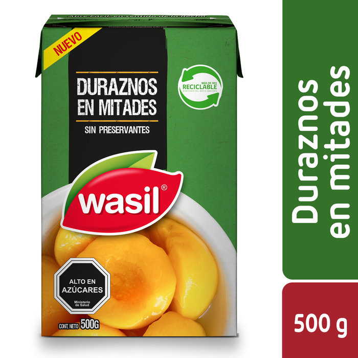 Duraznos en Mitades Wasil 500g