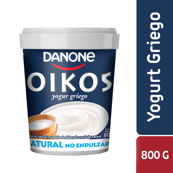 Yogur Griego Natural No Endulzado en Balde Oikos 800g