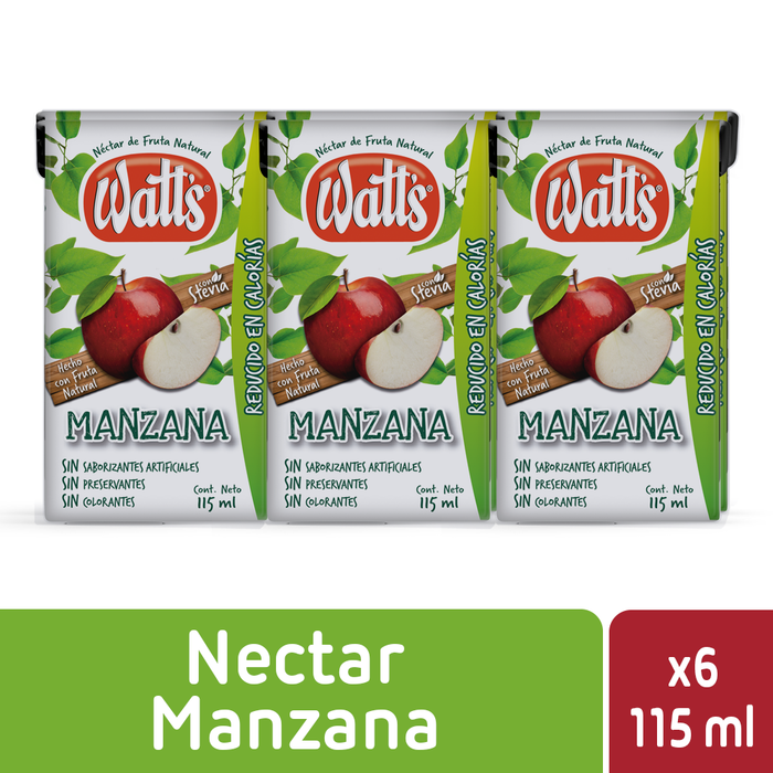 Néctar Watt's Manzana 6x115ml
