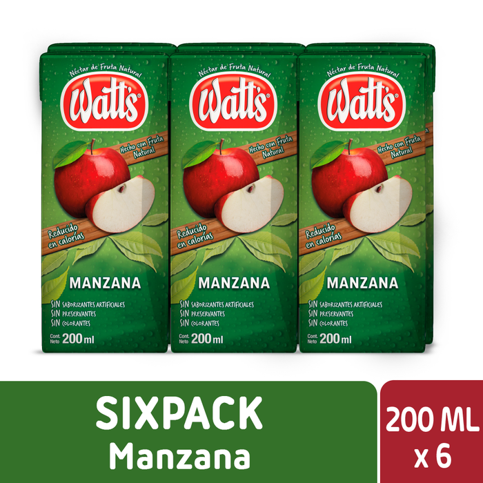 Néctar Watt's Manzana 6x200ml