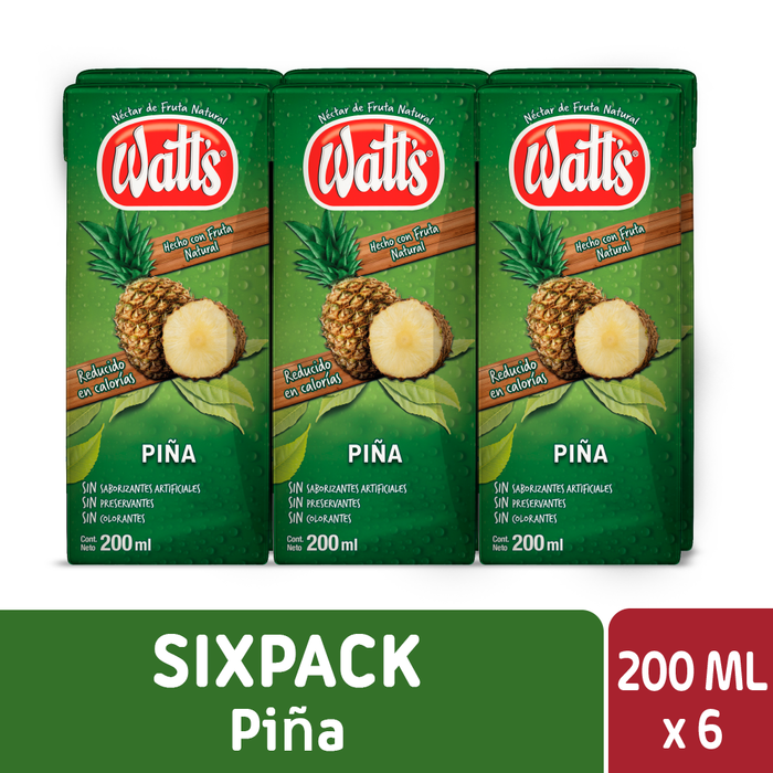 Néctar Watt's Piña 6x200ml