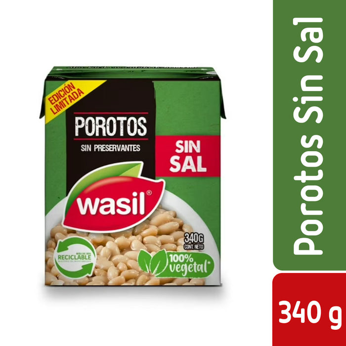 Porotos Sin Sal Wasil 340g