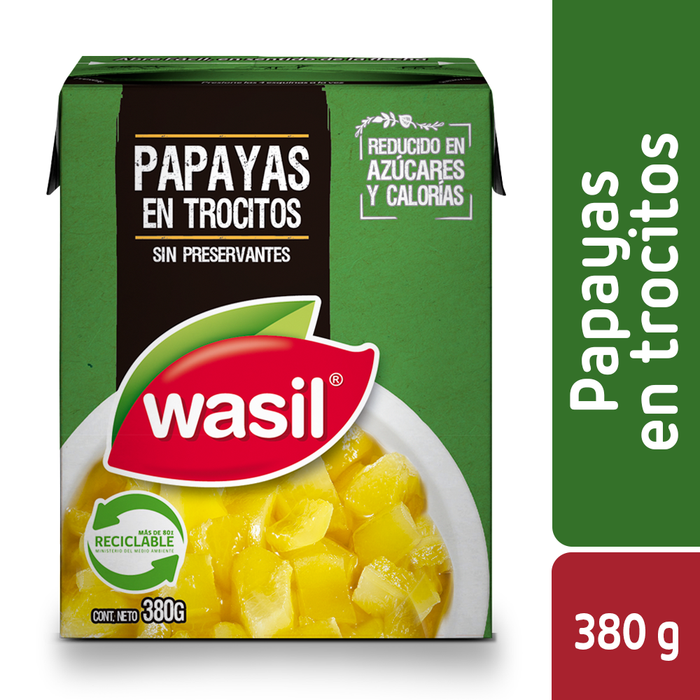 Papayas en Trocitos Wasil 380g