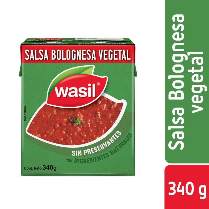 Salsa Bolognesa Vegetal Wasil 340g